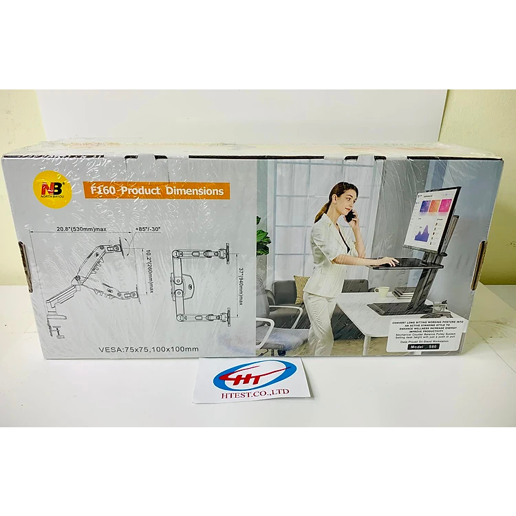 Giá treo 2 màn hình North Bayou NB F160 17" - 27" inch, arm / tay máy tính - Hàng chính hãng