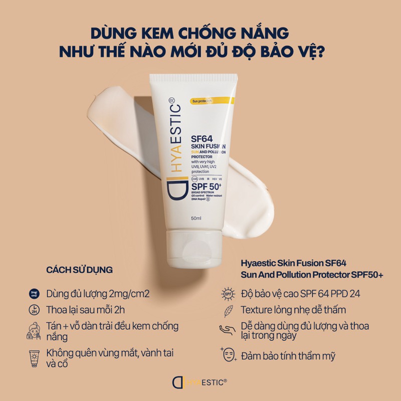 Kem chống nắng Hyaestic SF64 Sun And Pollution Protector