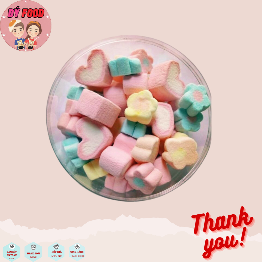 Combo 3 hộp 450gram Kẹo sữa dẻo + 150gram Kẹo bông  + 350gram Kẹo dẻo chip loại 1 siêu ngon - Dý Food