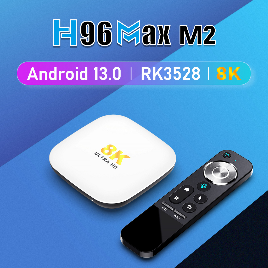 Android tv box cao cấp chip xử lý nhanh có tìm kiếm giọng nói hình ảnh lên đến 8k ultra HD bảo hành 12 tháng H96max M2
