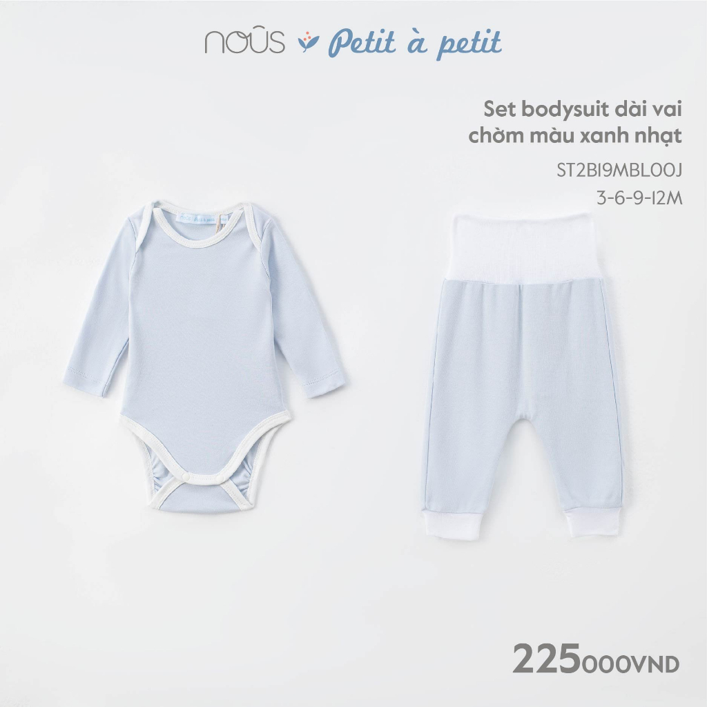 Set Body Suit Dài Tay, Cộc Tay Nous Siêu Xinh Cho Bé