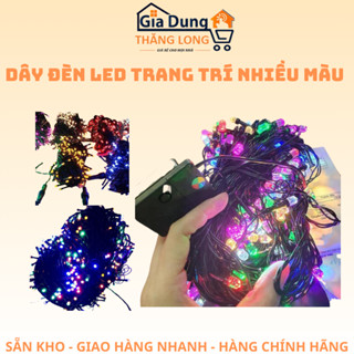 Dây đèn led trang trí nhiều màu 40m bóng to Q8,dây LED trang trí tết, cây đào, cây mai, led nháy đủ màu..