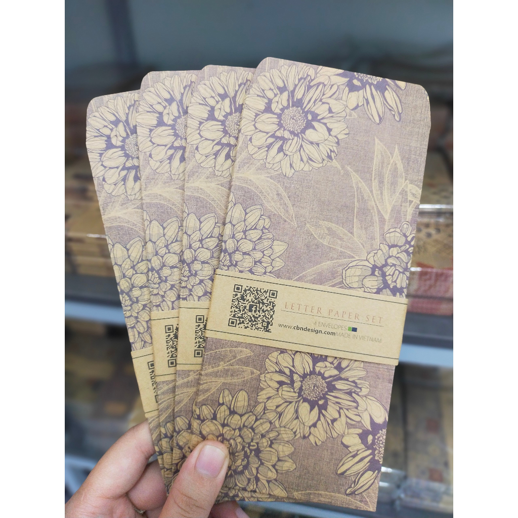 SET 4 BAO LÌ XÌ GIẤY KRAFT