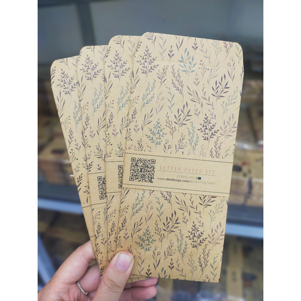 SET 4 BAO LÌ XÌ GIẤY KRAFT