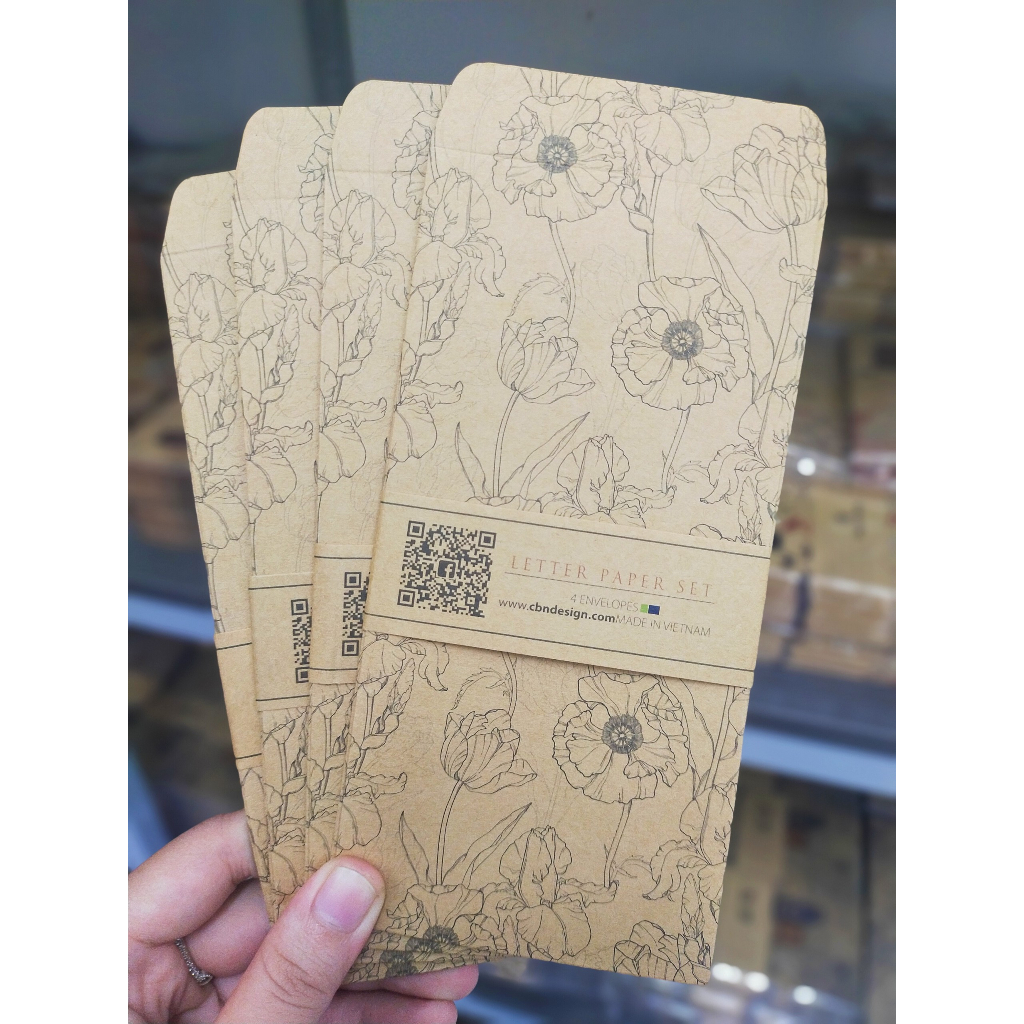 SET 4 BAO LÌ XÌ GIẤY KRAFT