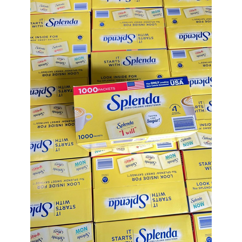 (Date 2026) Đường ăn kiêng Splenda Hàng Mỹ nguyên thùng 1000 gói (có tách lẻ nửa thùng)