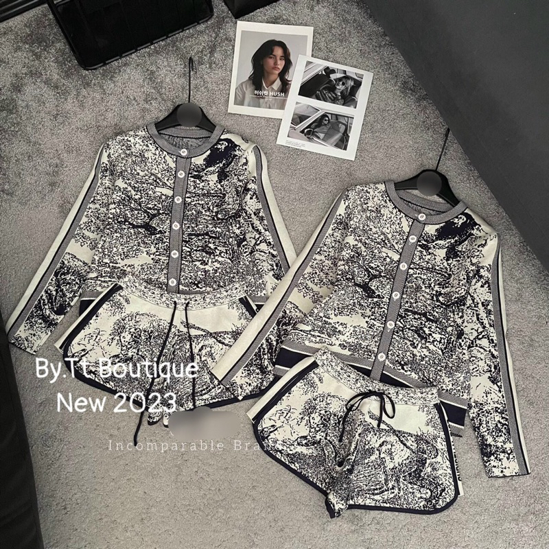 Sét áo khoác len và quần hàng quảng châu cao cấp oversize