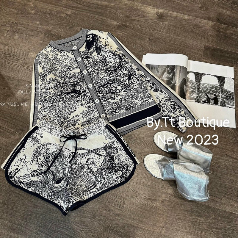 Sét áo khoác len và quần hàng quảng châu cao cấp oversize