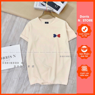 Áo thun cotton 100% trái tim chất liệu cao cấp co giãn 4 chiều