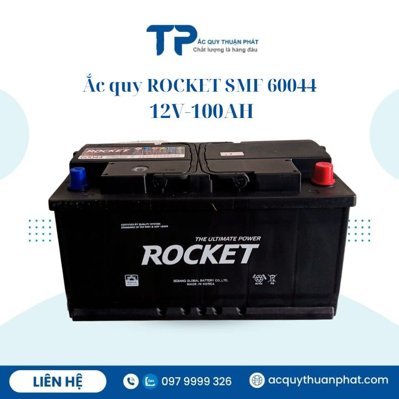 Bình ắc quy Rocket Din 100 60044 12V-100ah