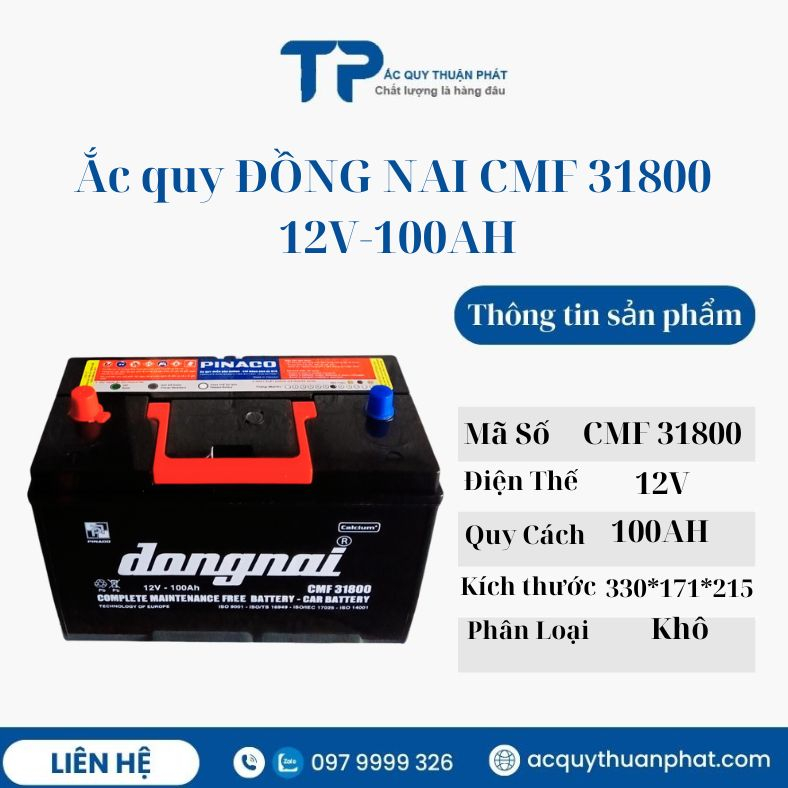 Bình ắc quy đồng nai 31800 12V-100ah