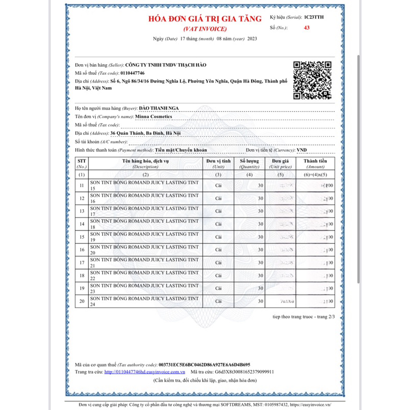 SON TINT BÓNG ROMAND JUICY LASTING TINT