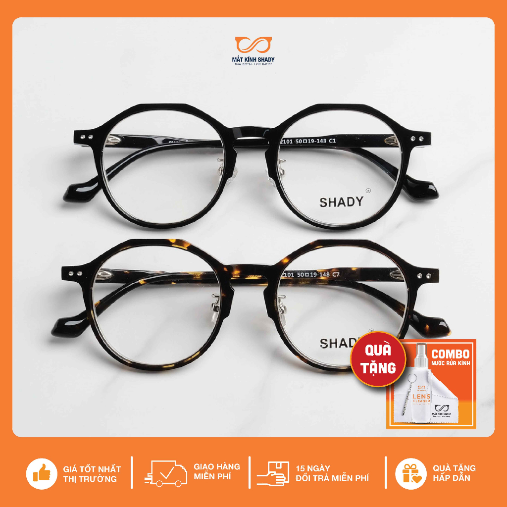 Gọng Kính Cận Nhựa Acetate Shady Unisex G2547 (Nhiều Màu)