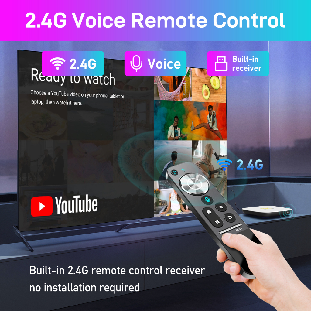 Android tv box cao cấp chip xử lý nhanh có tìm kiếm giọng nói hình ảnh lên đến 8k ultra HD bảo hành 12 tháng H96max M2