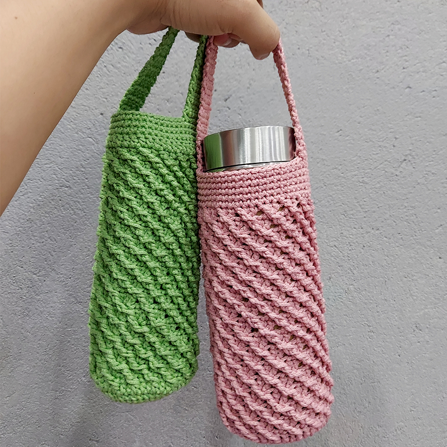 Túi đựng bình nước bằng len vân chéo dung tích 500ml