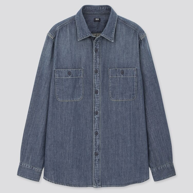 Áo sơ mi UNI tay dài , hai túi ngực	A3345