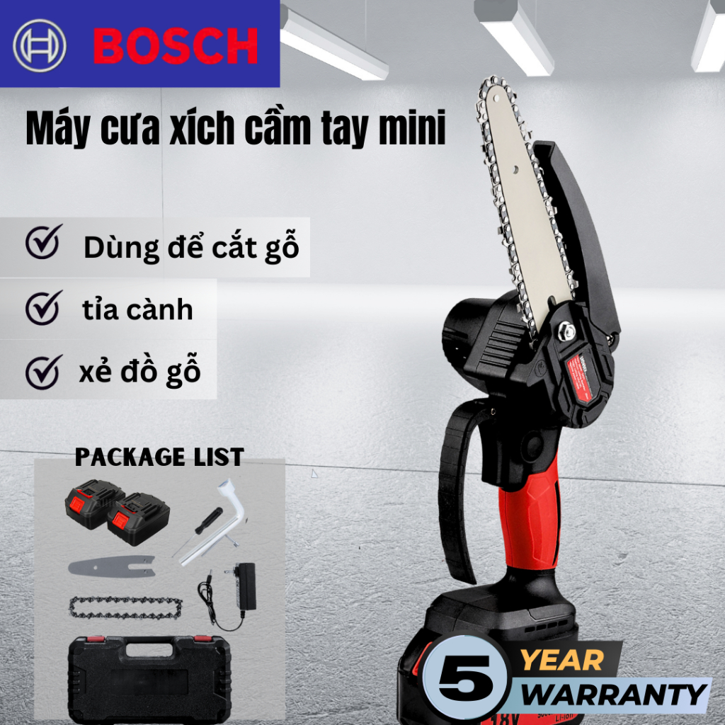 BOSCH Máy cưa xích cầm tay mini MDHL 1200W chất lượng cao