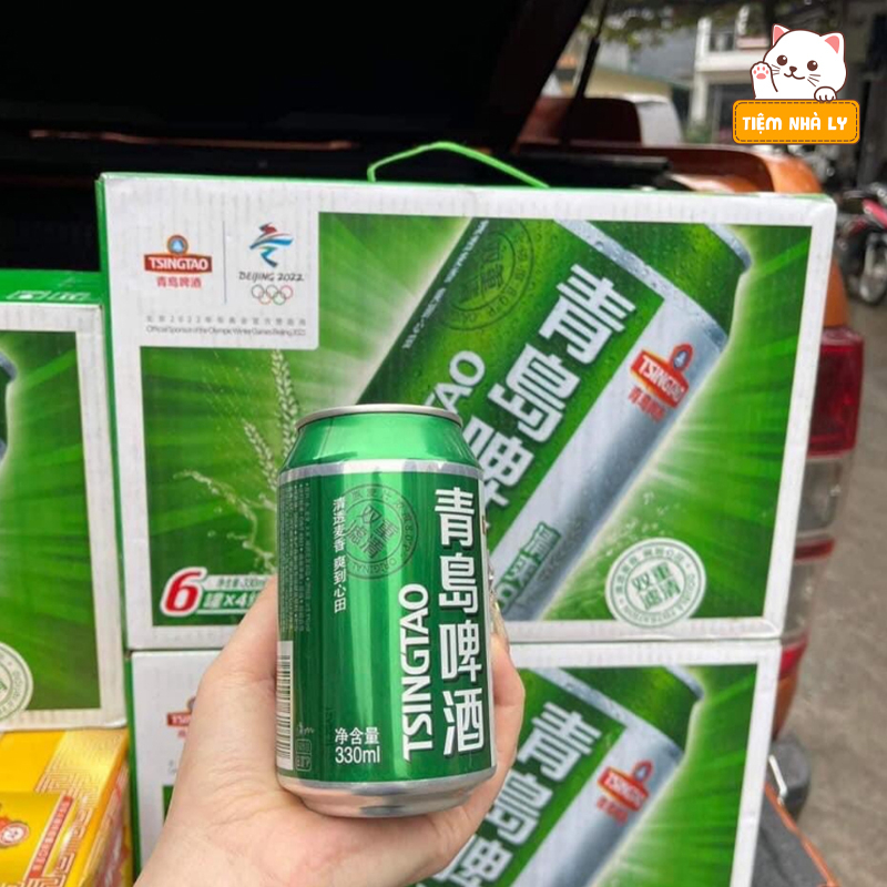 Thùng 24 lon bia Tsingtao