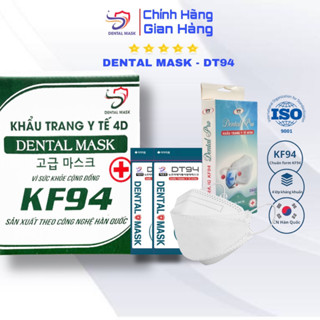 Thùng 100 cái khẩu trang kf94 - DENTAL MASK chính hãng chống tia UV 4 lớp có giấy kháng khuẩn đủ màu sắc