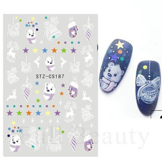 🌲[Noel ] 🎄Sticker Dán Móng Mẫu Noel Mới🌲Stick Dán 3D Cao Cấp