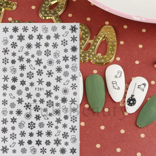🌲[Noel ] 🎄Sticker Dán Móng Mẫu Noel Mới🌲Stick Dán 3D Cao Cấp