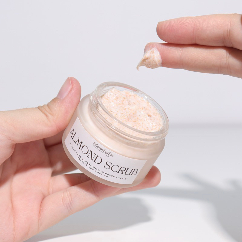 Tẩy tế bào chết shea butter almond Face Scrub, hoàn toàn bằng chất hữu cơ dùng được cho da nhạy cảm, 60gr