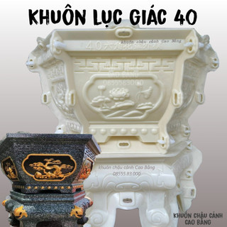 Khuôn đúc chậu lục giác 40 và chân đôn