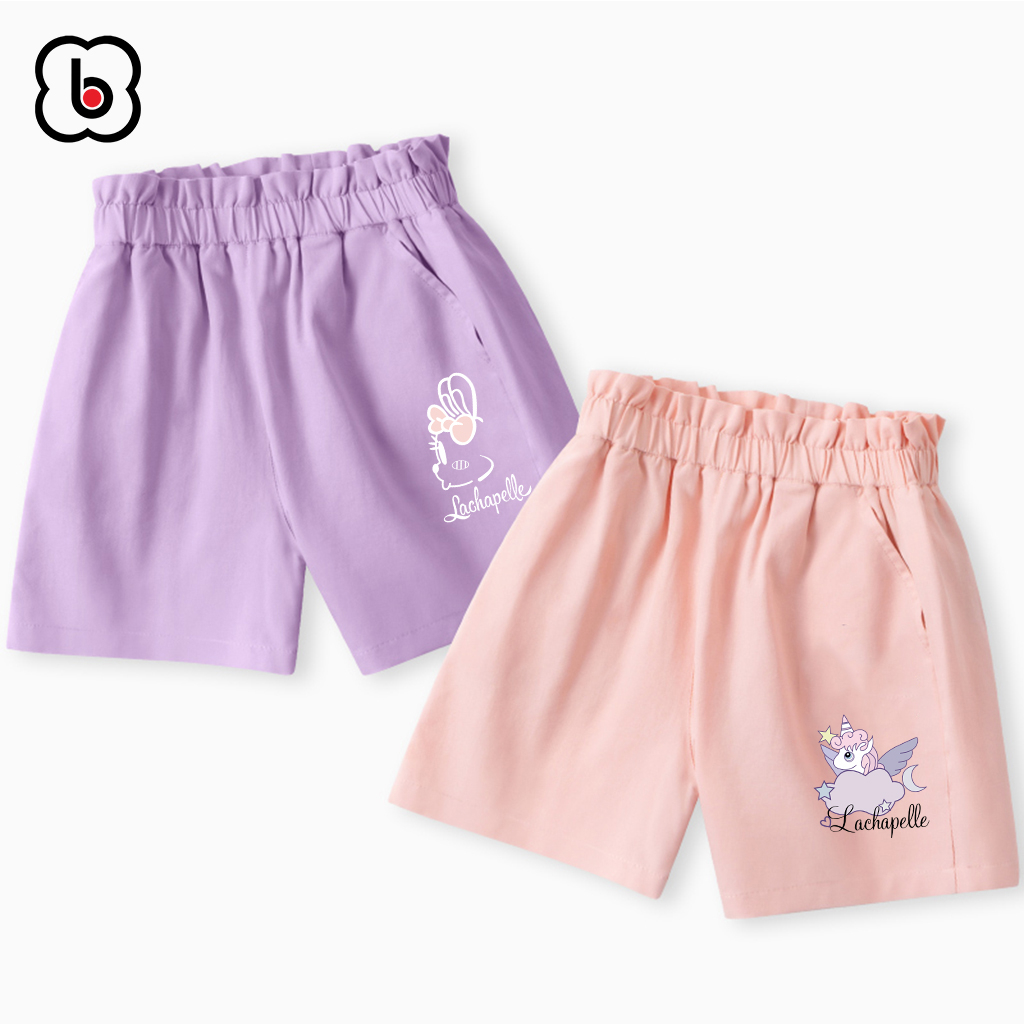 Quần đùi bé gái BabyloveGO mẫu mới 2023 quần short kaki cho bé cạp chun co giãn mềm mịn thoáng mát