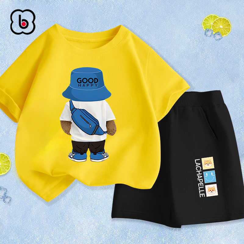 Đồ bộ bé trai bé gái BabyloveGO 2024 bộ thun cotton cho bé mềm mịn thoáng mát in hình độc đáo BAG51