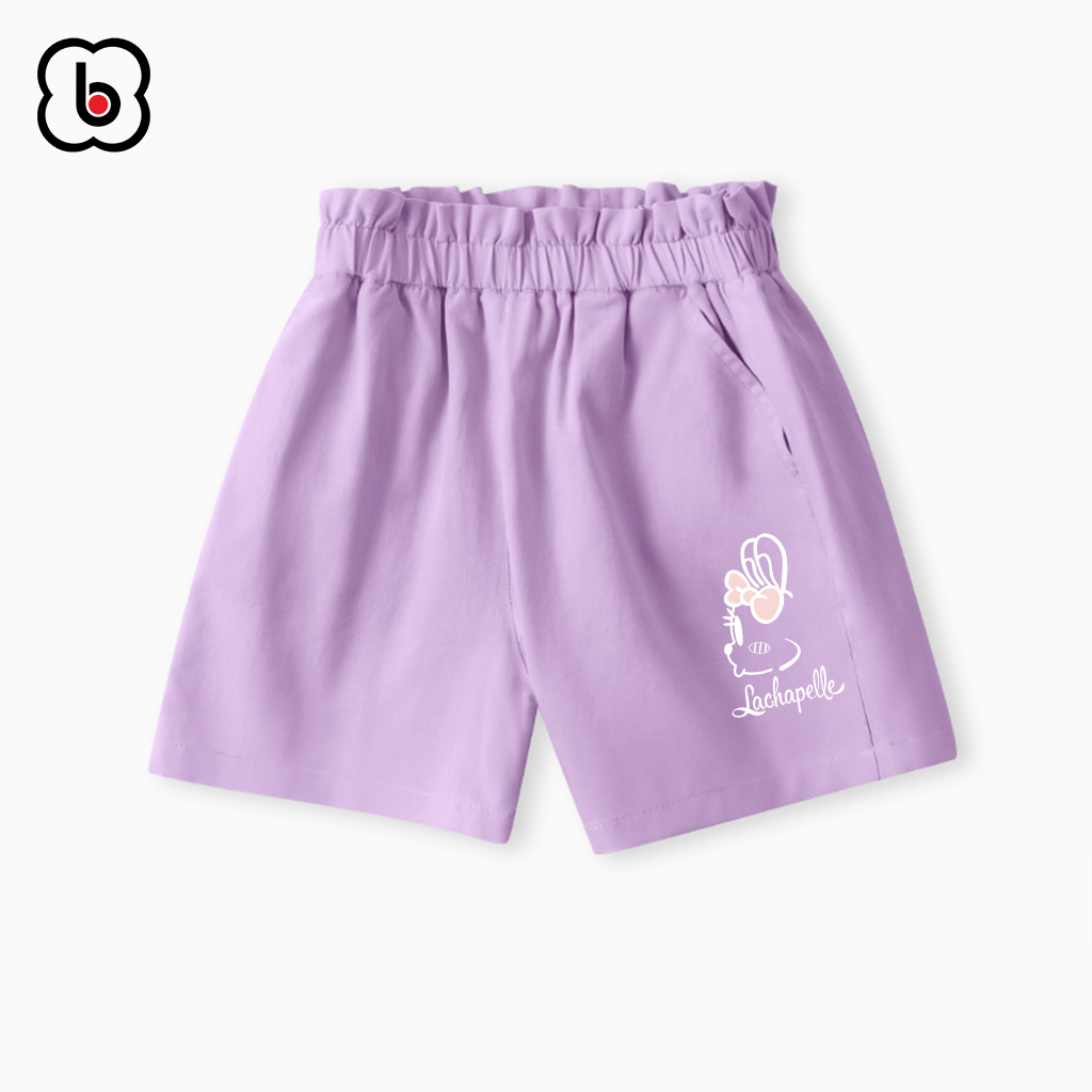 Quần đùi bé gái BabyloveGO mẫu mới 2023 quần short kaki cho bé cạp chun co giãn mềm mịn thoáng mát