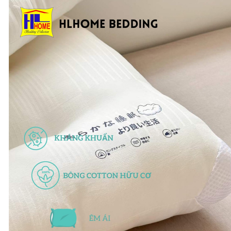 Ruột gối massage sleep kháng khuẩn, vai gấu êm ái, nâng đỡ thoải mái - giá 1 cái