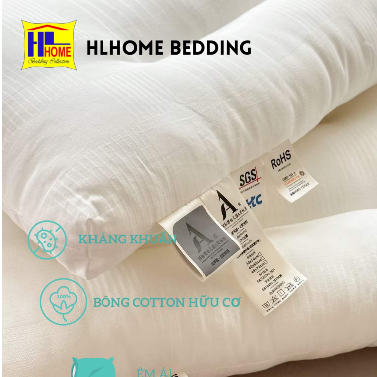 Ruột gối massage sleep kháng khuẩn, vai gấu êm ái, nâng đỡ thoải mái - giá 1 cái