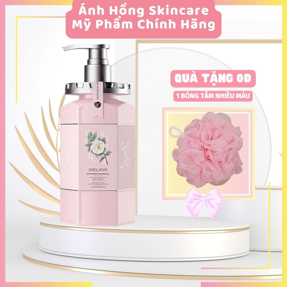 Sữa Tắm Weilaiya Hoa Trà 450ml, Sữa Tắm Trắng Da Weilaiya Hương Nước Hoa Giúp Da Căng Mướt Mịn Màng