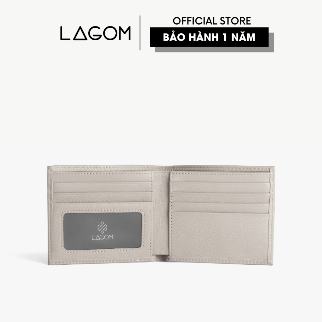 Ví nam Da Thật LAGOM Forest Bifold - dáng ngang có ngăn để ảnh