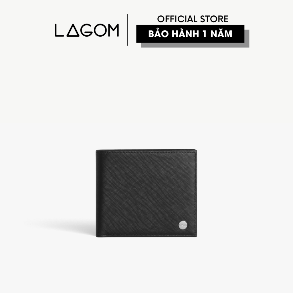 Ví nam Da Thật LAGOM Forest Bifold - dáng ngang có ngăn để ảnh