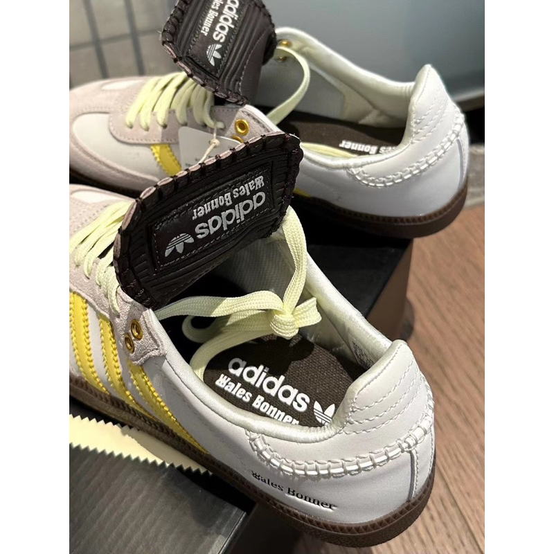 Giày Adidas Samba xám vàng