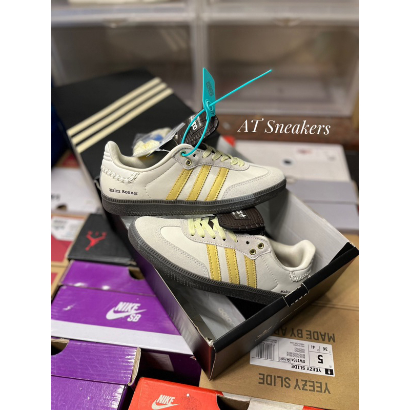Giày Adidas Samba xám vàng