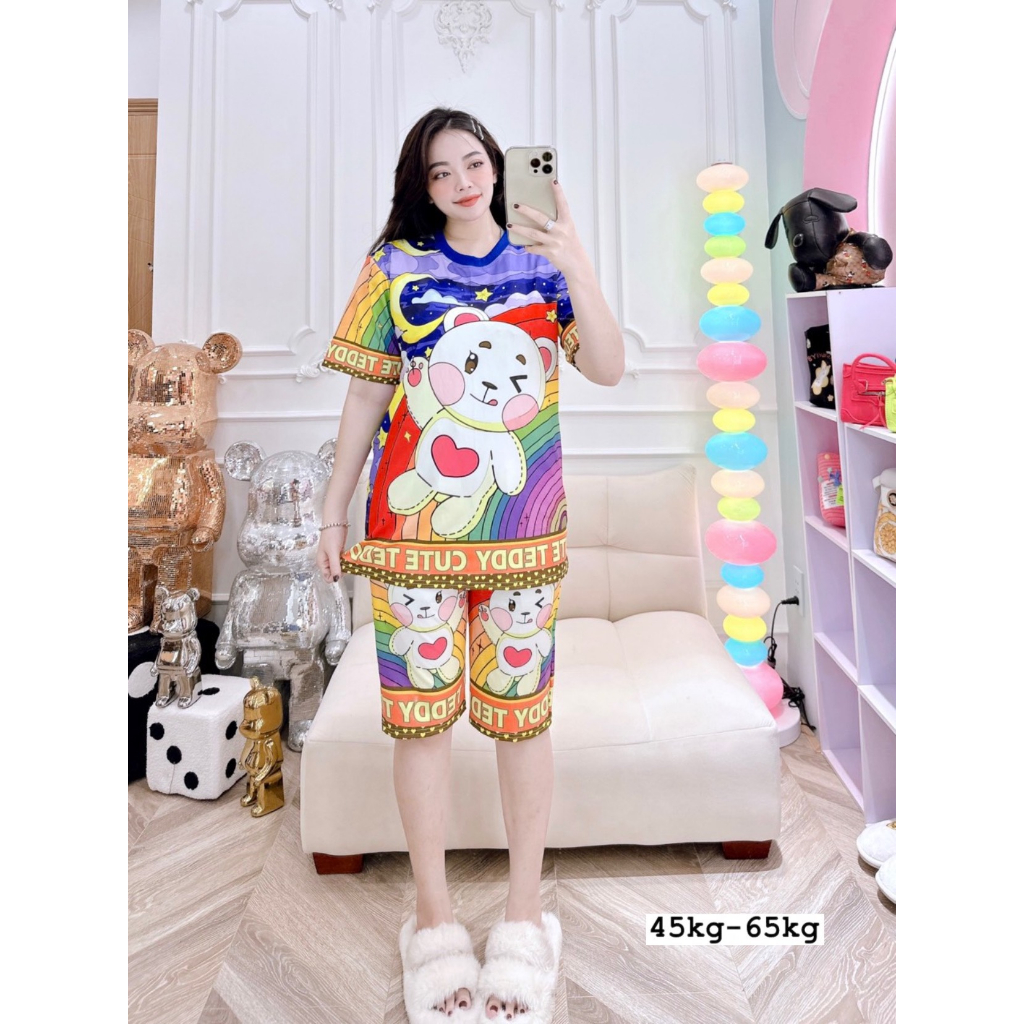 Đồ bộ lửng thun lạnh 3d hoạt hình BOO BOO - Phương Tipi. hongduyen_2188.