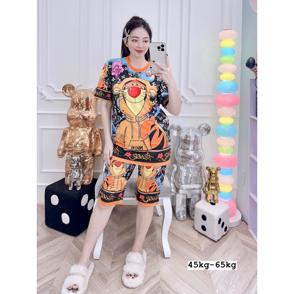 Đồ bộ lửng thun lạnh 3d hoạt hình BOO BOO - Phương Tipi. hongduyen_2188.