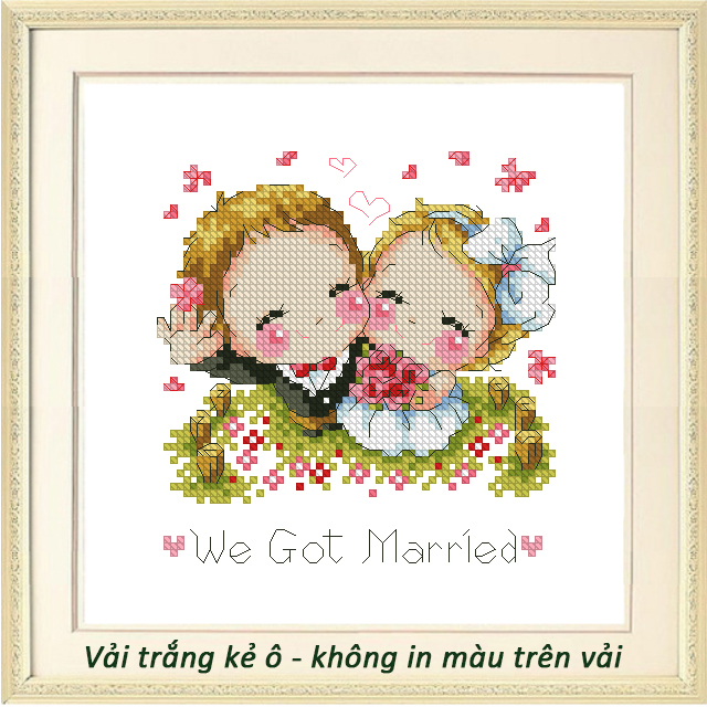 Tranh thêu chữ thập không in màu trên vải Soda199