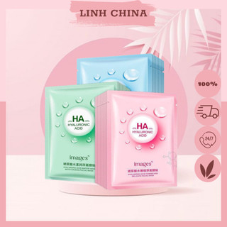 Mặt nạ giấy HA Images Bioaqua dưỡng trắng da mụn cấp ẩm thải độc