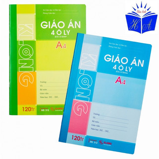 Sổ giáo án a4 - 4 ô ly - 120 trang klong 312