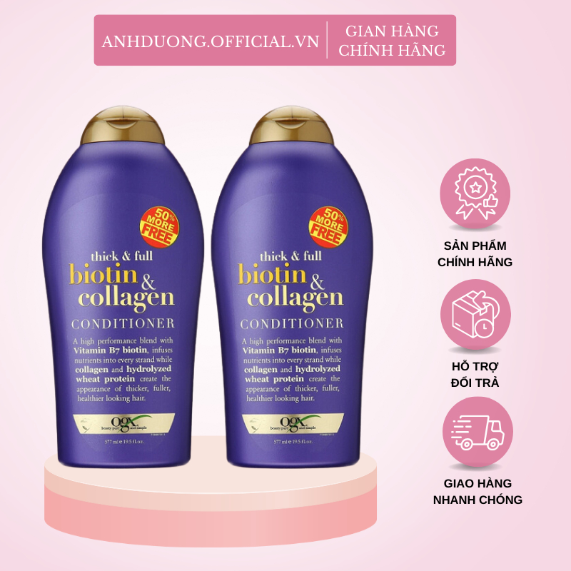 Dầu gội xả Biotin Collagen,cặp gội xả Biotin Collagen chống rụng tóc và kích thích mọc tóc 577ml*2 - anhduong.official.v