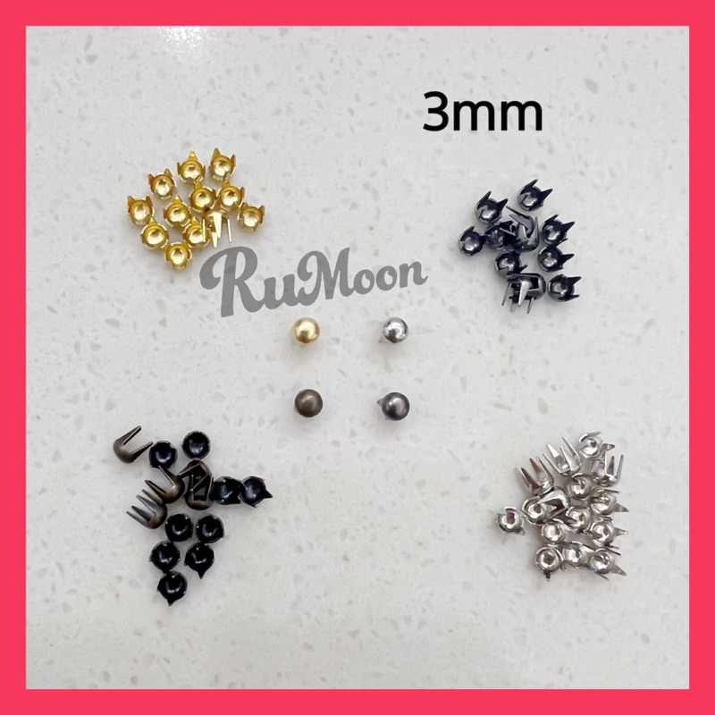 Nút Đinh Tròn 3mm Mini cho Búp bê, obitsu, Bjd