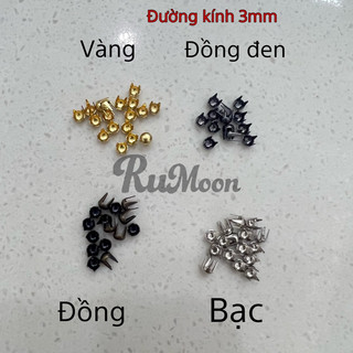 Nút Đinh Tròn 3mm Mini cho Búp bê, obitsu, Bjd