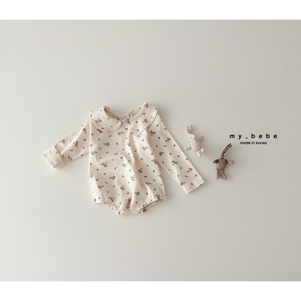 Bodysuit dài tay họa tiết nhí kiểu Hàn dành cho bé 4-14kg order quần áo trẻ em