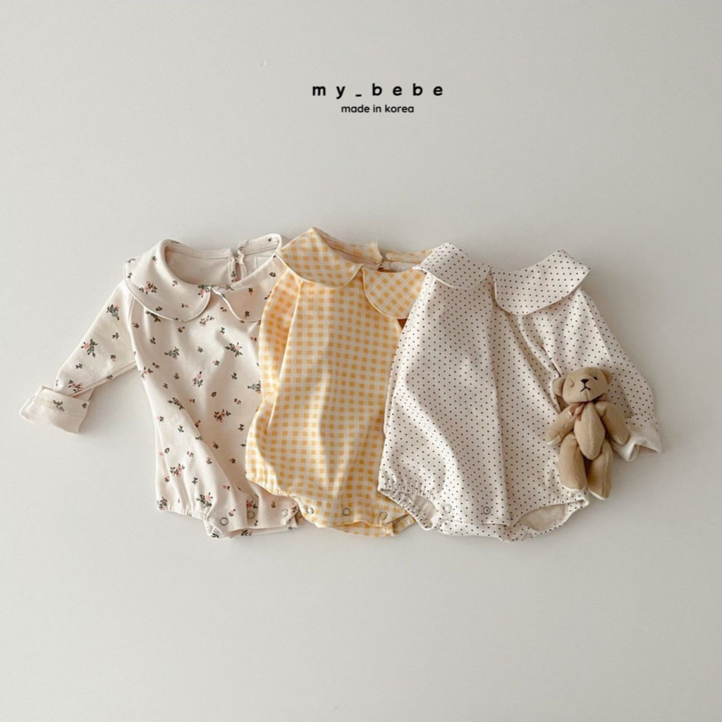 Bodysuit dài tay họa tiết nhí kiểu Hàn dành cho bé 4-14kg order quần áo trẻ em