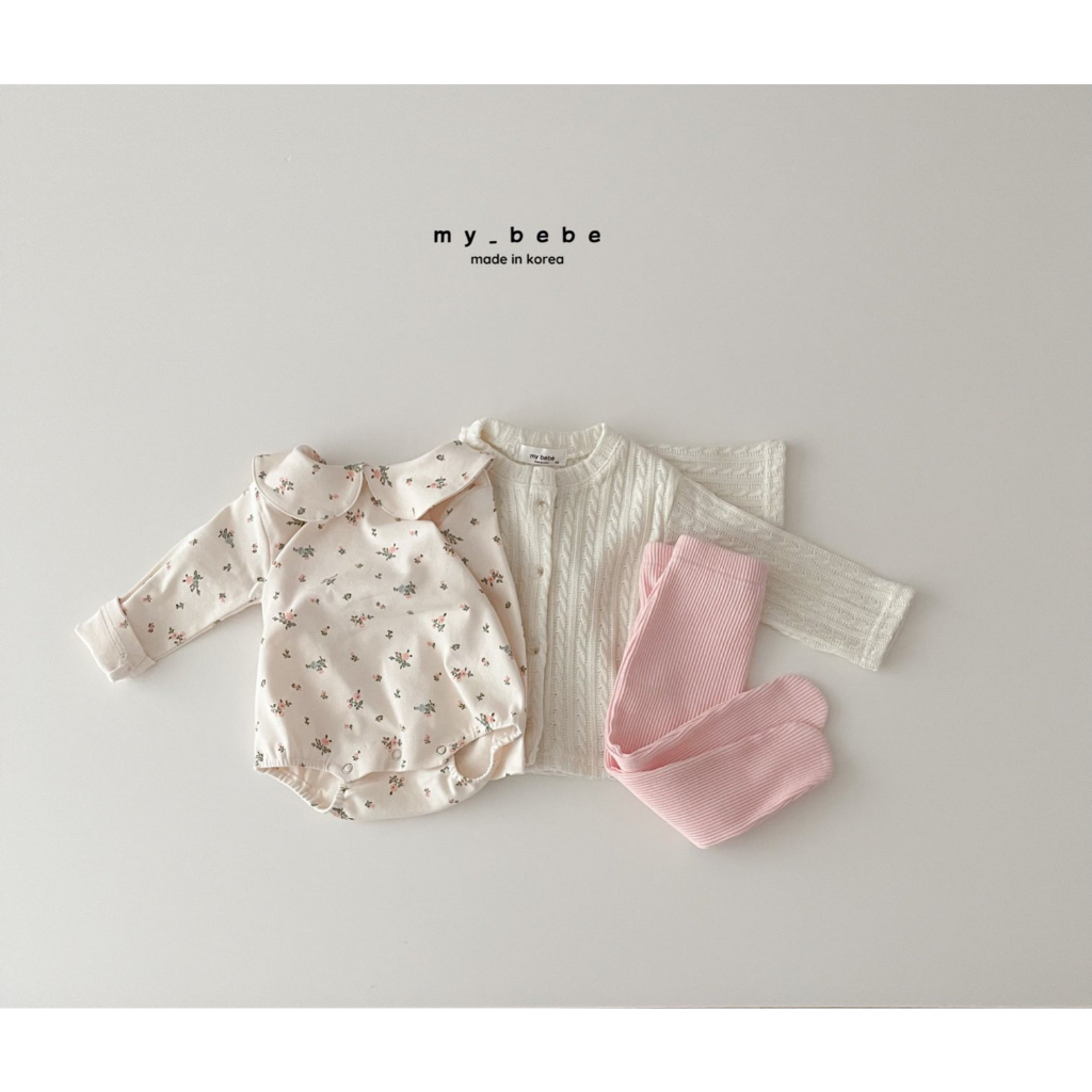 Bodysuit dài tay họa tiết nhí kiểu Hàn dành cho bé 4-14kg order quần áo trẻ em