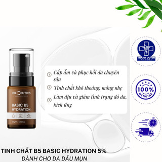 Tinh chất B5 Basic Hydratione 5% DrCeutics Cho Da Dầu Mụn (30ml)