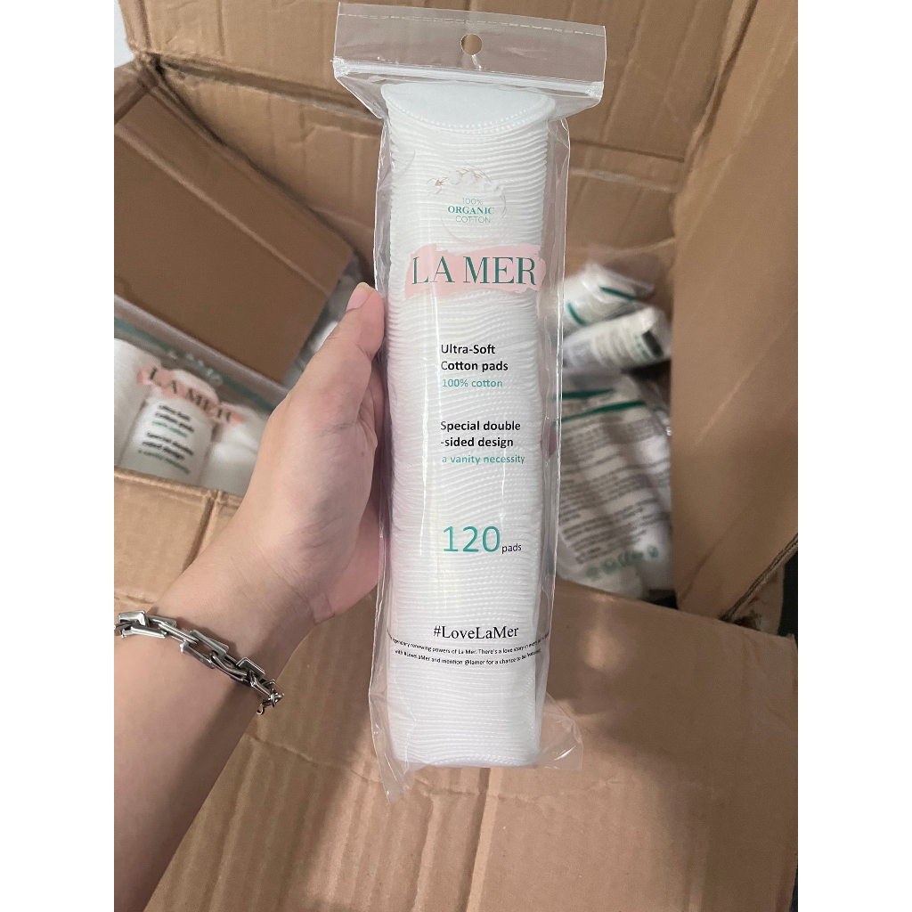 Bông Tẩy Trang Lamer 201 Miếng 100% Cotton Tự Nhiên